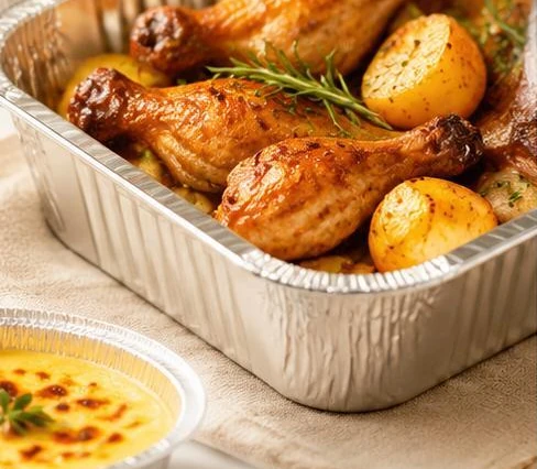 Aluminum Foil Tray shown in the Zhongji Paper product brochure