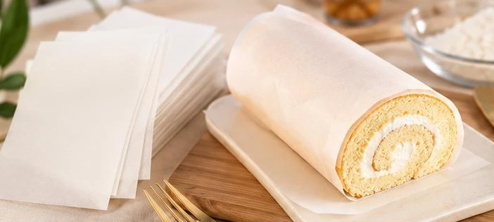 Swiss Roll Greaseproof Paper shown in the Zhongji Paper product brochure