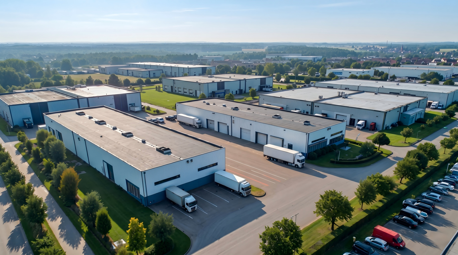 Aerial view of Zhongji Paper manufacturing base
