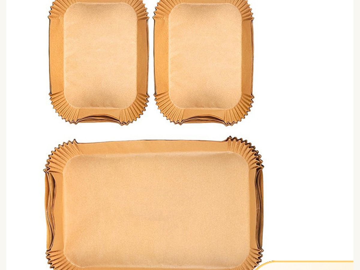 Natural kraft air fryer tray liners and food paper trays