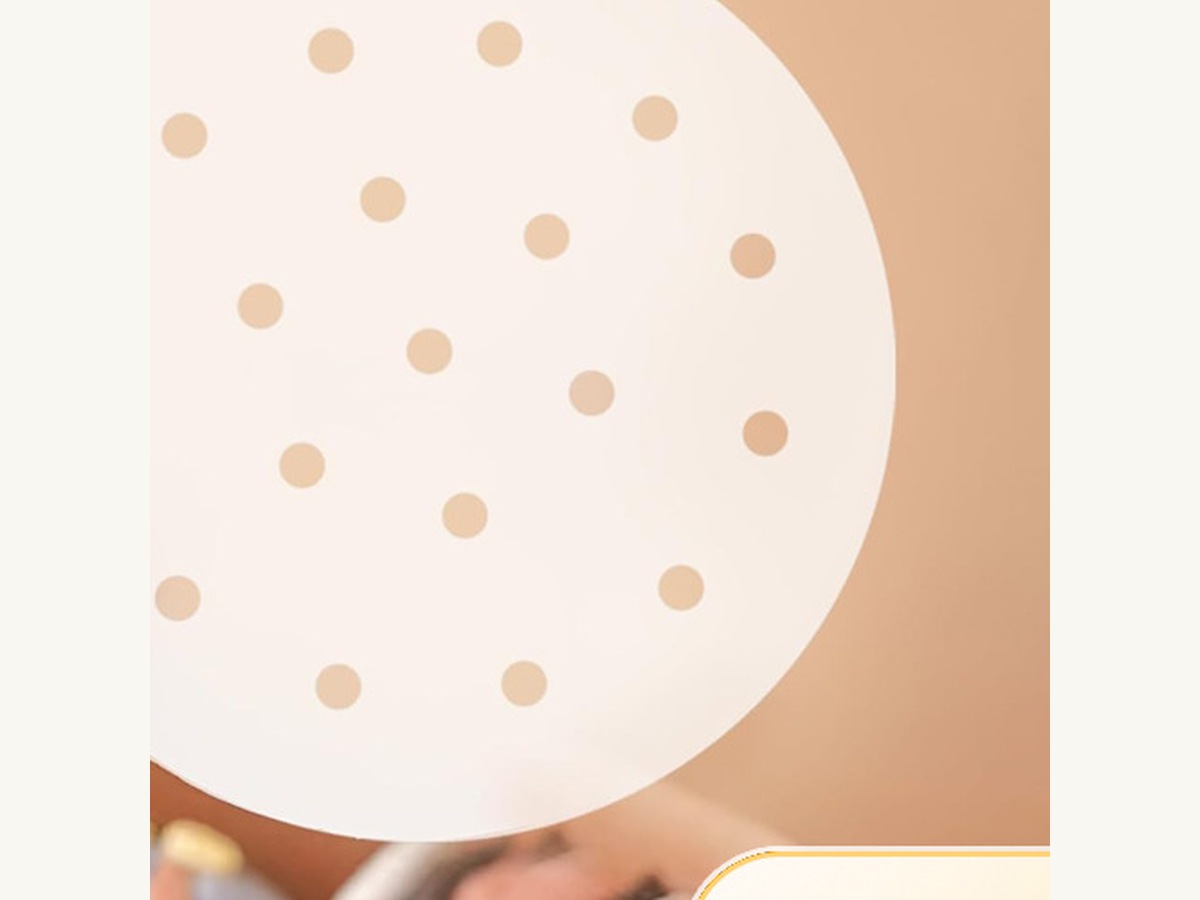 Perforated round food paper liner for steaming and air fryer use